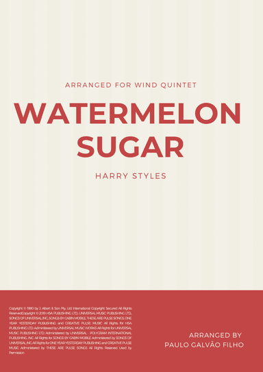 Watermelon Sugar (arr. Paulo Galvão Filho)