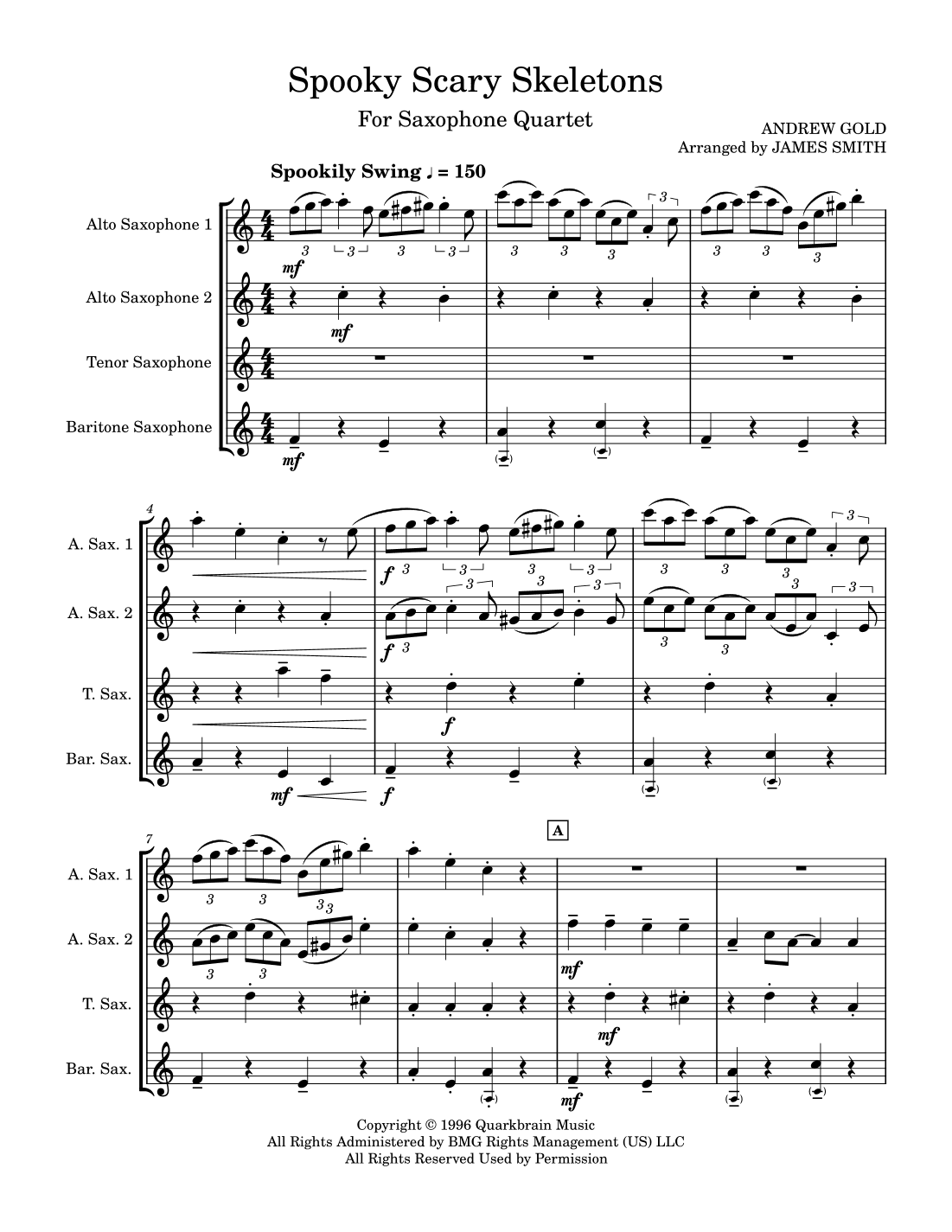 Spooky Scary Skeletons (arr. James Smith)