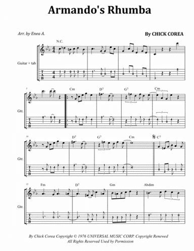 Armando's Rhumba (arr. Enea A.)