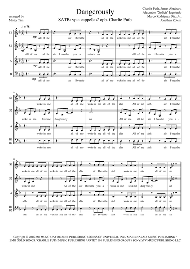Dangerously (arr. Mister Tim)