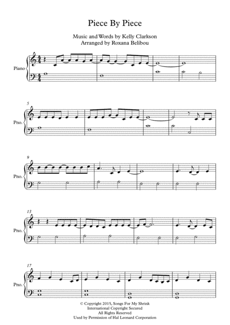 Piece By Piece (arr. Roxana Belibou)