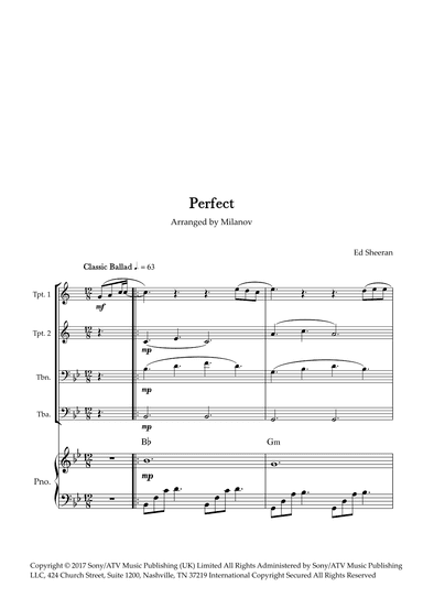 Perfect (arr. Milanov)