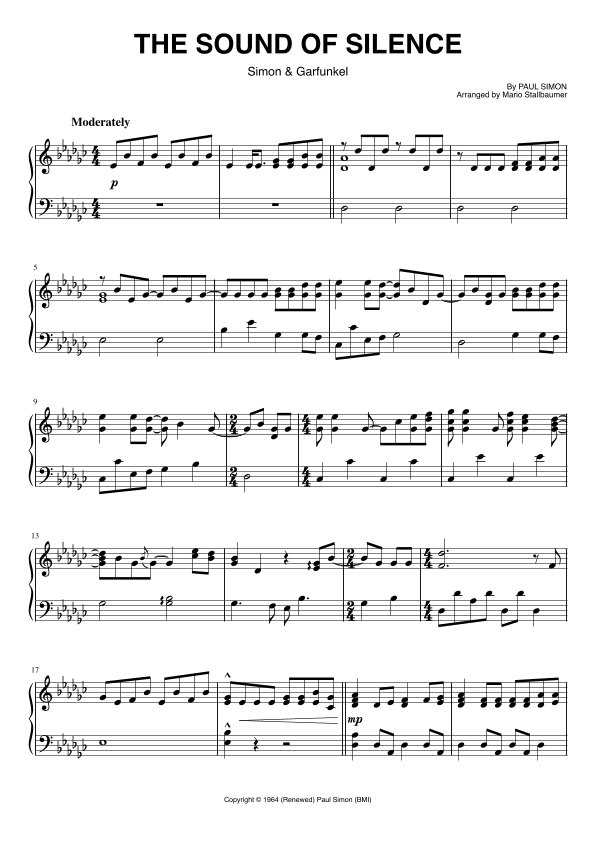 The Sound Of Silence (arr. Mario Stallbaumer)