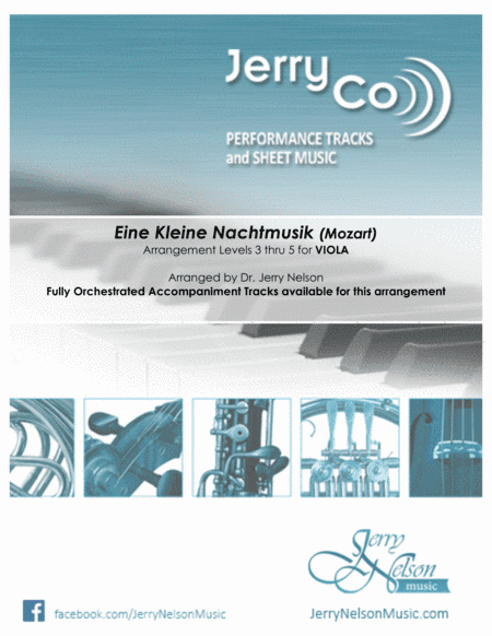 Eine Kleine Nachtmusik  (Arrangements Level 3-5 for VIOLA + Written Acc) (arr. Dr Jerry Nelson)
