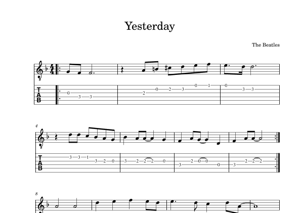 Yesterday (arr. Kian Beatty)