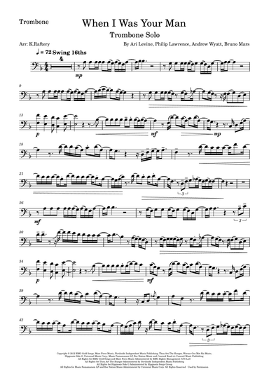 When I Was Your Man (arr. Kyle Raftery)