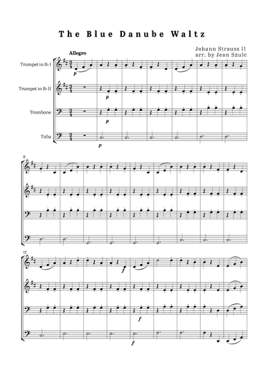 The Blue Danube Waltz - Brass Quartet (arr. Jean Szulc)