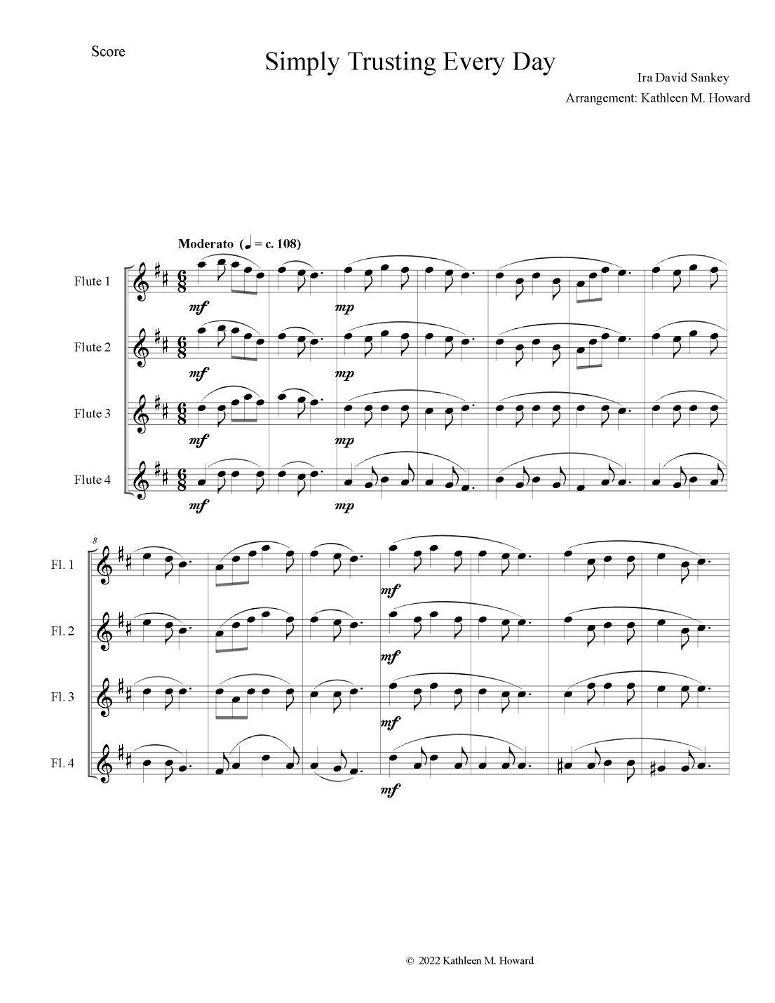 Simply Trusting Every Day (arr. Kathleen M. Howard)