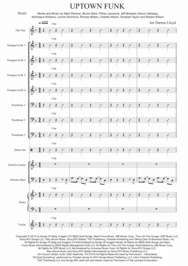 Uptown Funk (arr. Darren Lloyd)