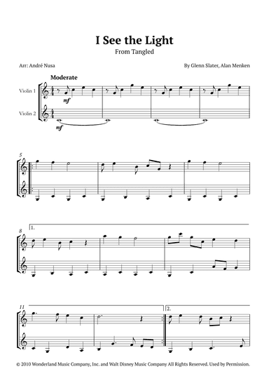 I See The Light (arr. André Nusa)