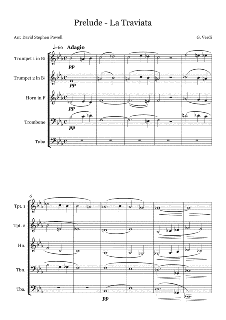 Prelude to La Traviata (arr. David Stephen Powell)