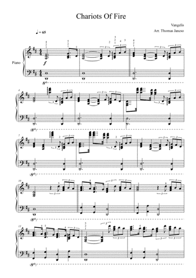 Chariots Of Fire  from the Feature Film CHARIOTS OF FIRE (arr. Thomas Jancso)