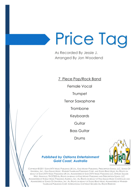 Price Tag (arr. Jon Woodend)