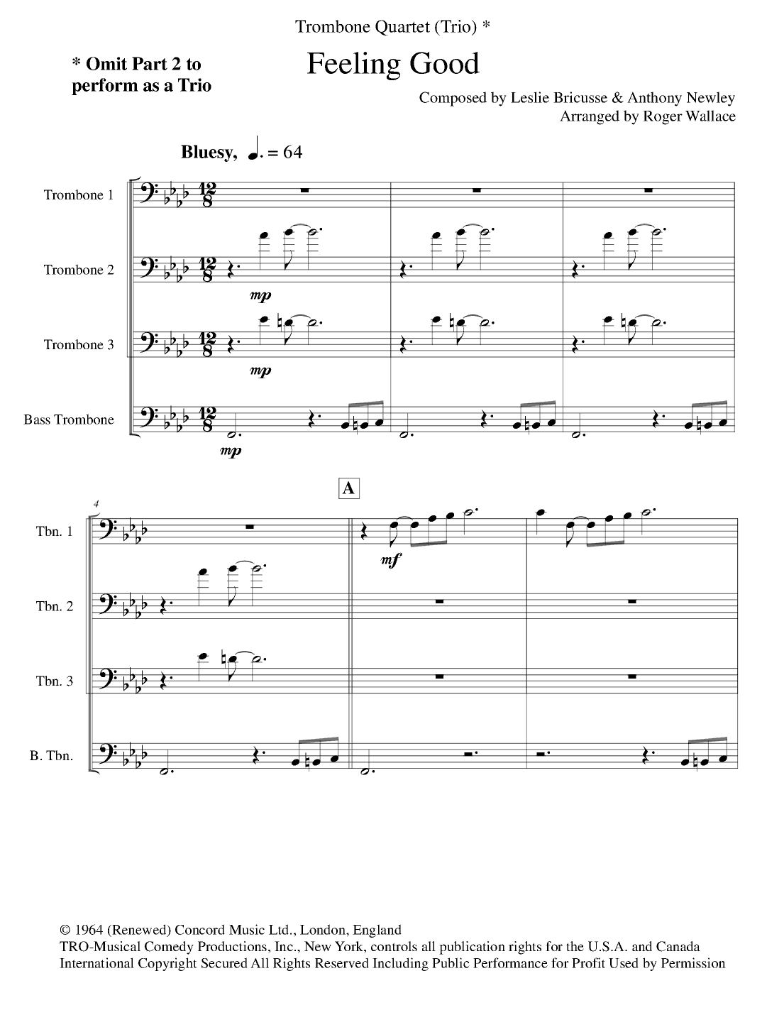 Feeling Good (arr. Roger Wallace)
