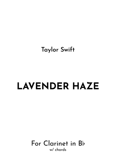 Lavender Haze (arr. Jireh J.)