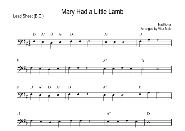 Mary Had a Little Lamb (arr. Vitor Melo)
