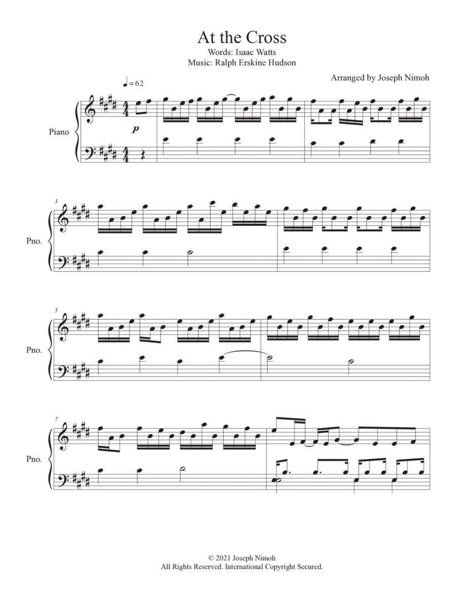 At The Cross - Solo Piano (arr. Joseph Nimoh)