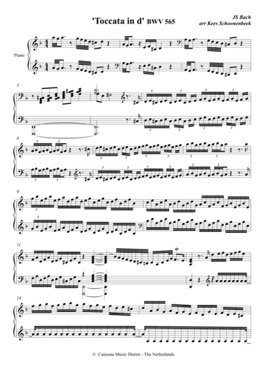 Toccata in d minor (arr. Kees Schoonenbeek)