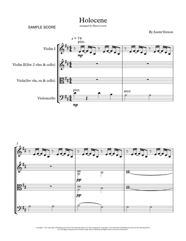 Holocene (arr. Sherry Lewis Publishing)