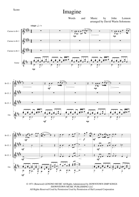 Imagine (arr. David Warin Solomons)