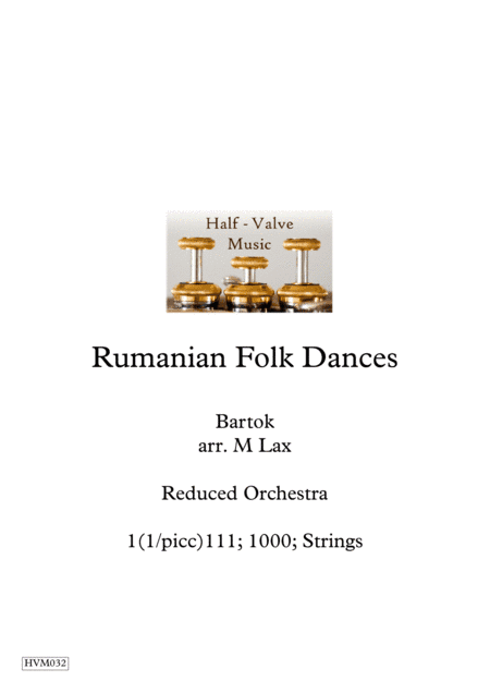 Bartok Rumanian Folk Dances (Reduced orchestra) (arr. Matthew Lax)
