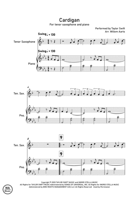 Cardigan (arr. Willem Aarts)