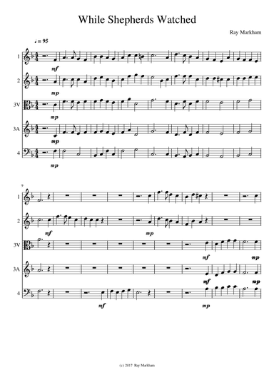 While Shepherds Watched (arr. Ray Markham)