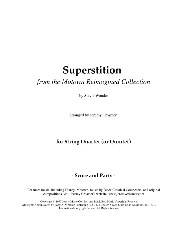Superstition (arr. Jeremy Crosmer)