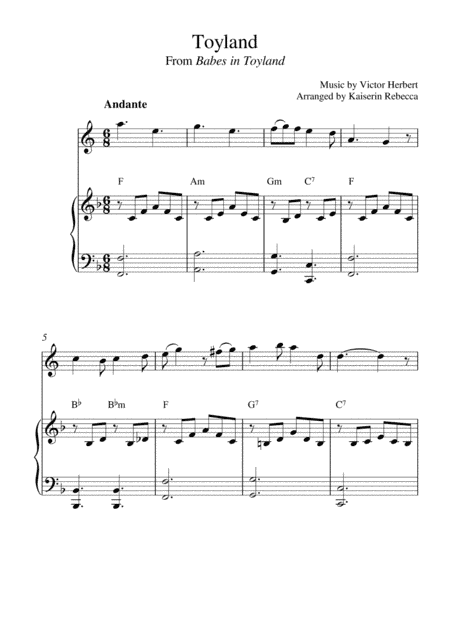 Toyland (From Babes in Toyland) (arr. Kaiserin Rebecca)