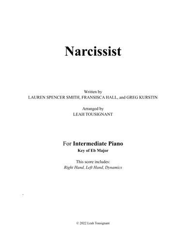 Narcissist (arr. Leah Tousignant)