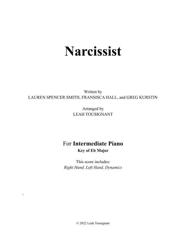 Narcissist (arr. Leah Tousignant)