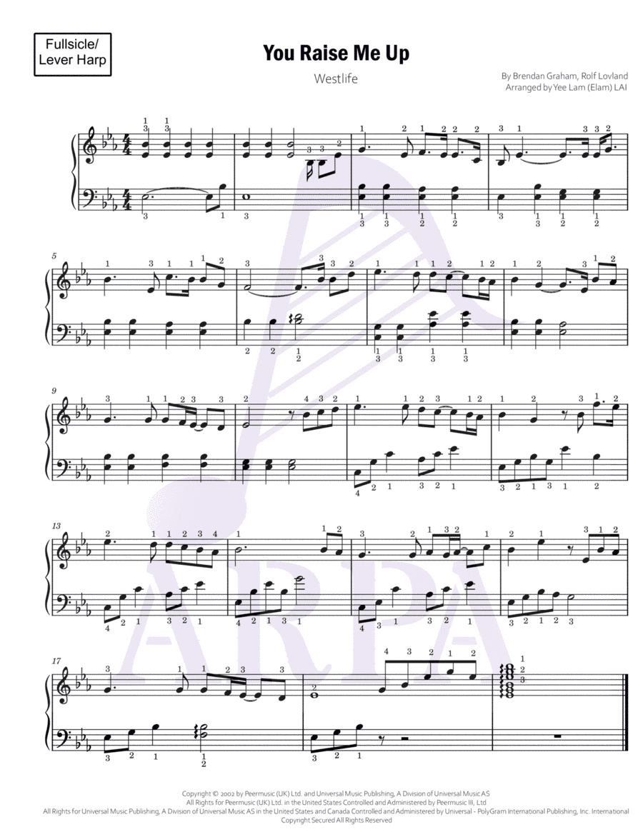 You Raise Me Up (arr. Yee Lam (Elam) LAI)