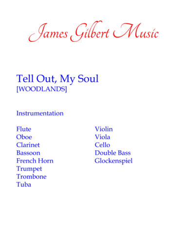 Tell Out, My Soul (arr. James Gilbert)