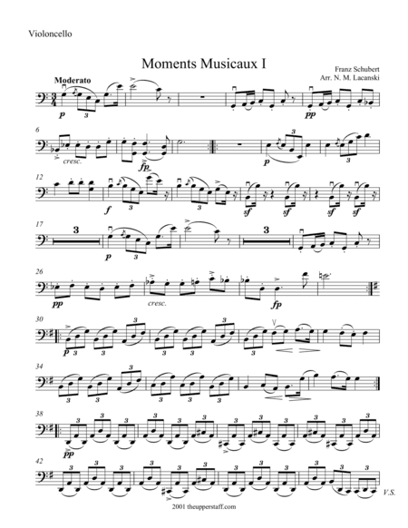 Moments Musicaux I (arr. Nick Lacanski)