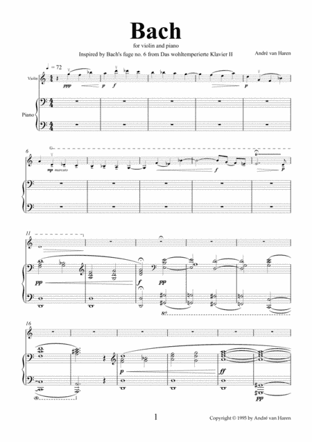 Bach - for violin and piano