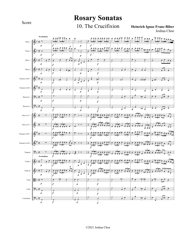 Rosary Sonatas: The Crucifixion (arr. Joshua Choe)