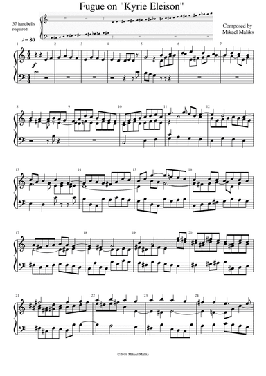 Three Gregorian Chants and a Fugue - 4. Fugue on Kyrie Eleison