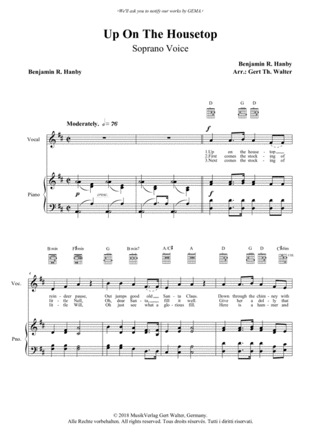 Up On The Housetop (arr. Gert Th. Walter)