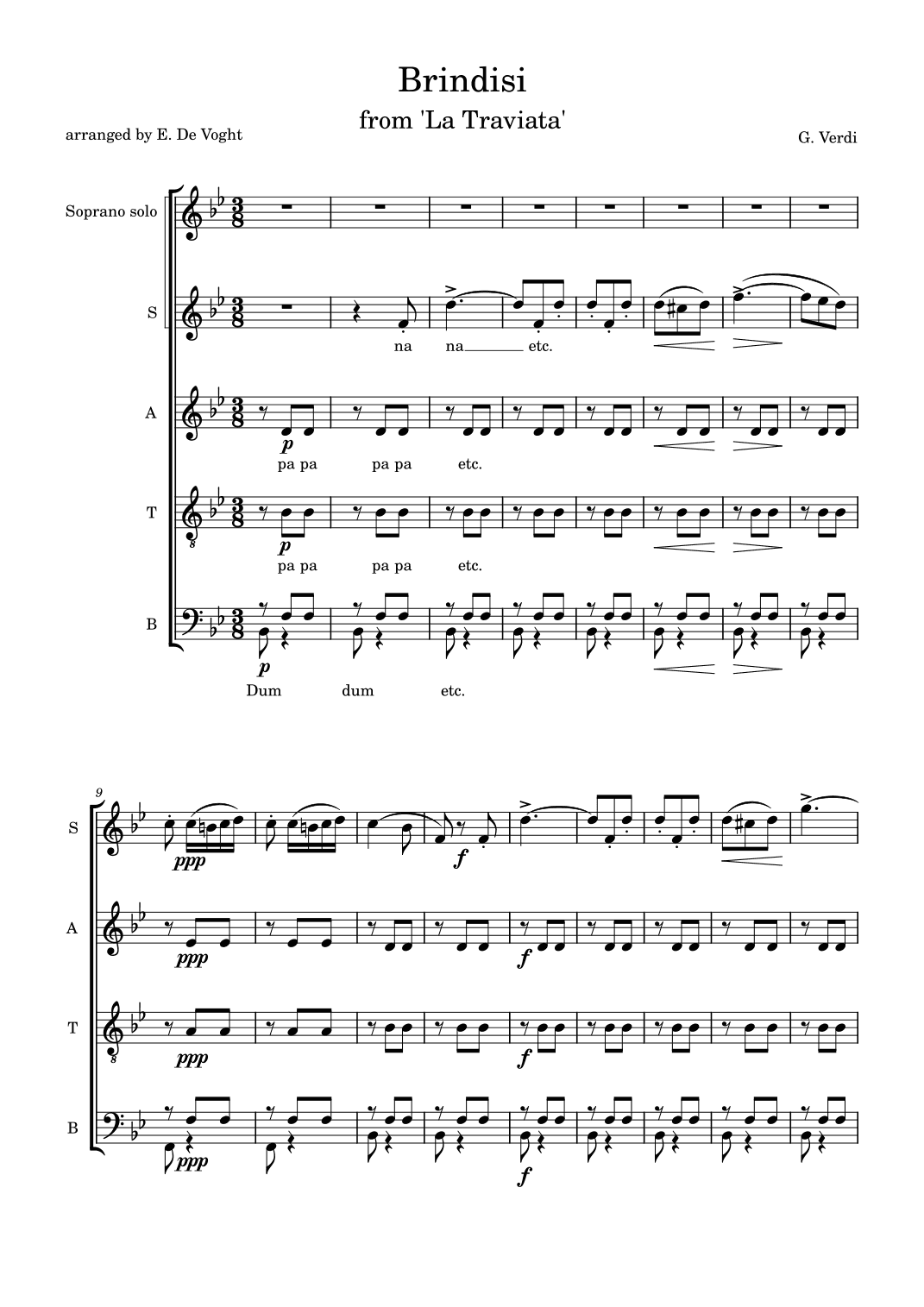 Brindisi (arr. Emilie De Voght)