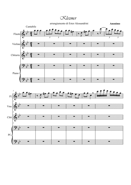 Klezmer quartet (arr. Ester Alessandrini)