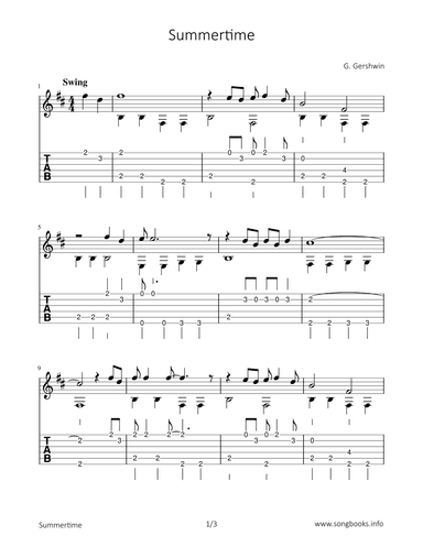 Summertime (arr. Bettina Schipp)