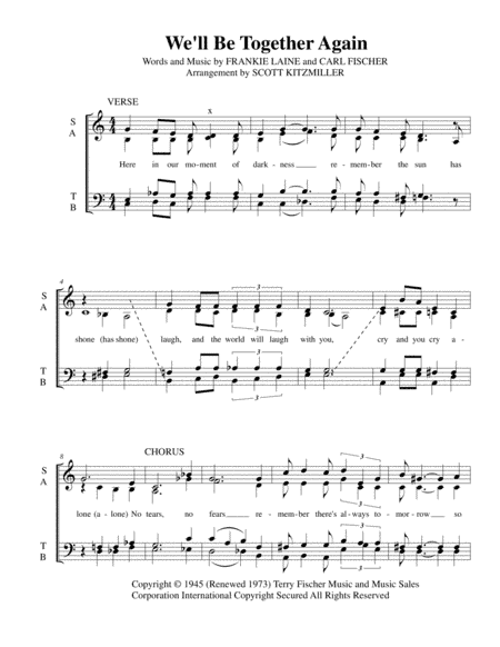 We'll Be Together Again (arr. Scott Kitzmiller)
