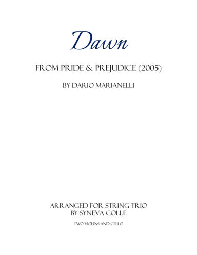 Dawn (arr. Syneva Colle)