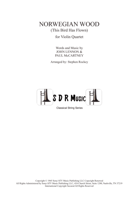 Norwegian Wood (this Bird Has Flown) (arr. Stephen Rockey)