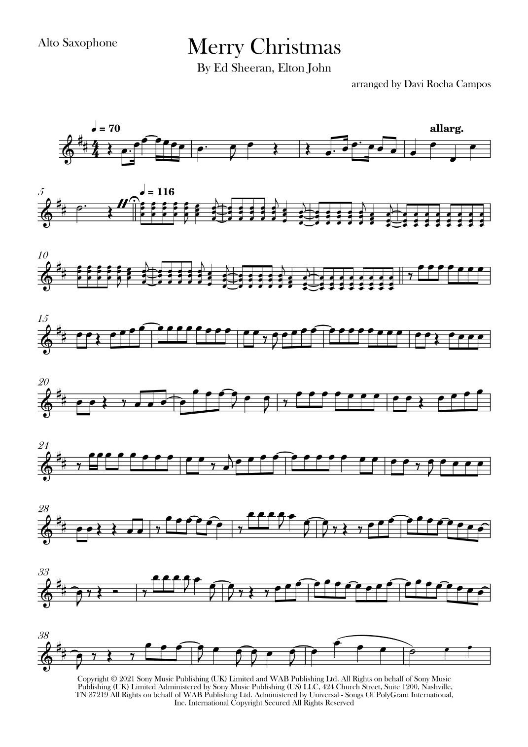 Merry Christmas (arr. Davi Rocha Campos)