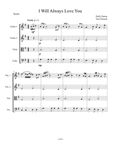 I Will Always Love You (arr. Thomas Strauch)