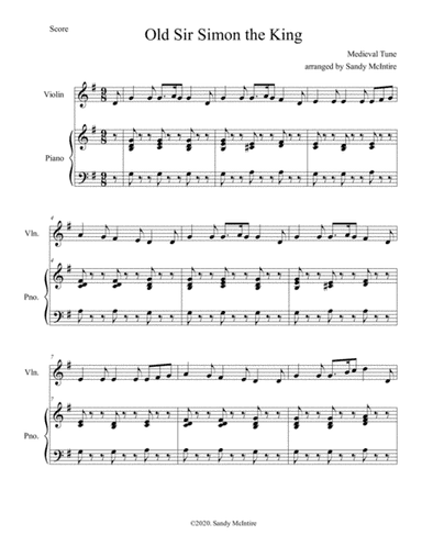 Old Sir Simon the King (arr. Sandy McIntire)