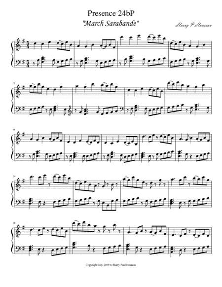 Presence 24b Piano March Sarabande