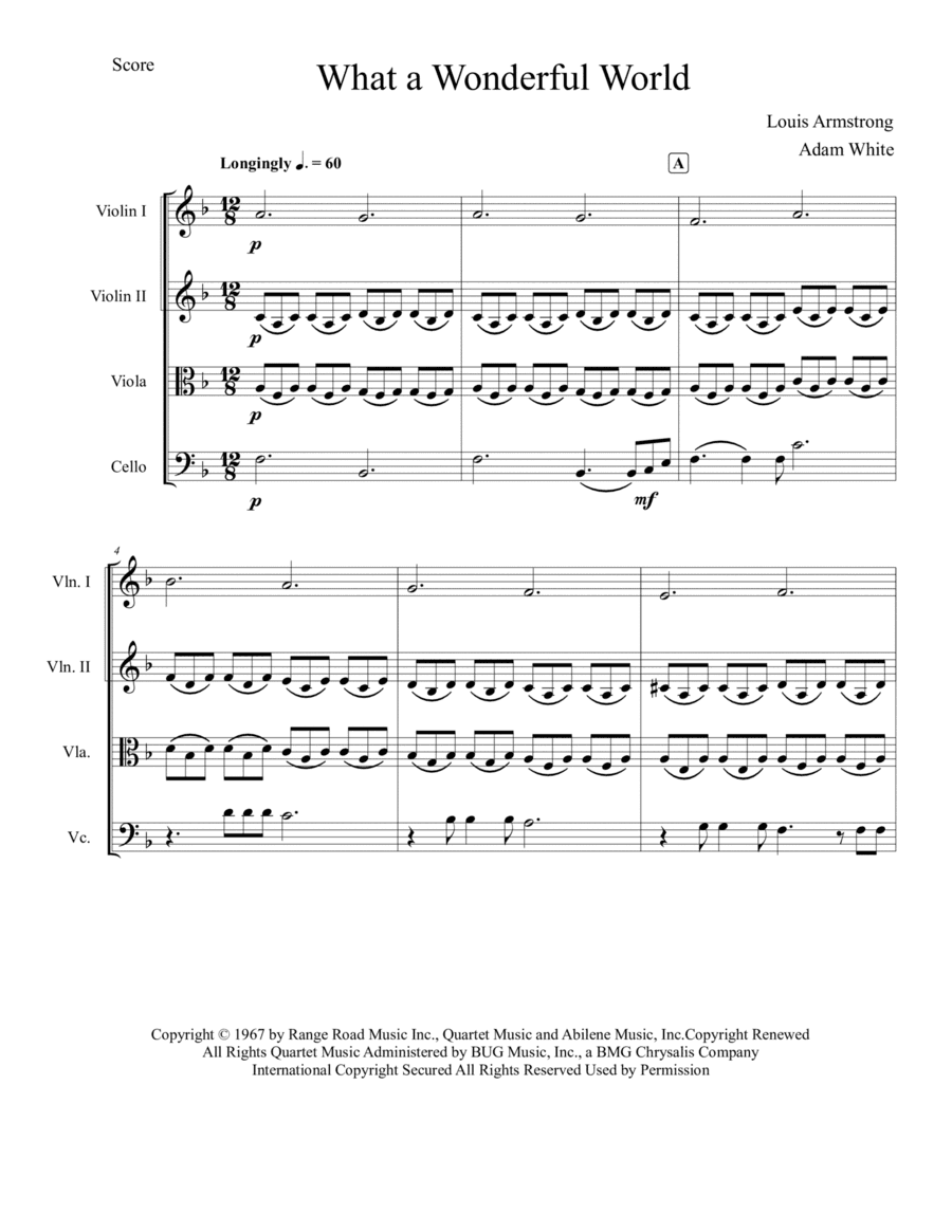What A Wonderful World (arr. Adam White)