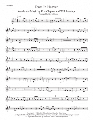Tears In Heaven (arr. Kevin Busse)